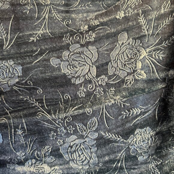 NWT Modcloth stunning teal velvet floral midi dress "Such a Love" - Picture 7 of 9